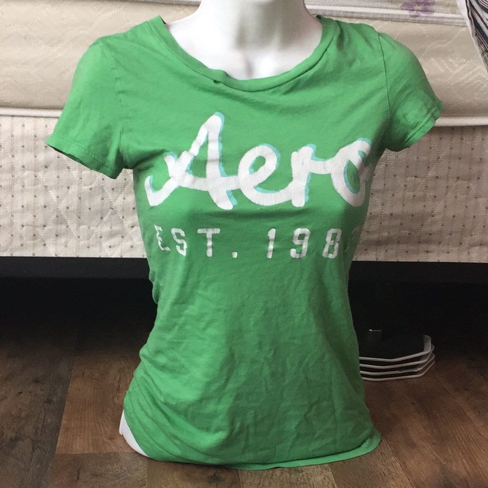 An Aeropostale green t-shirt